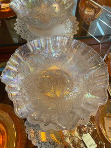Vintage Carnival Glass Lustre Rose 9" 68