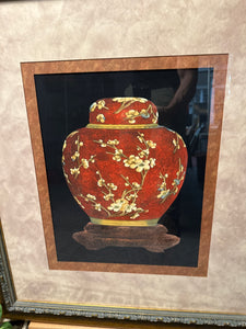 Framed Japanese Cherry Blossom Vase Print