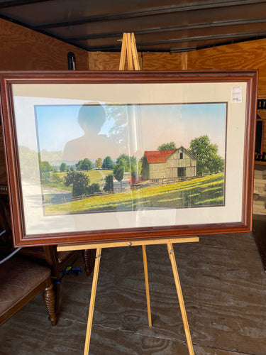 Barn Scene Framed Print by Robert C Flowers Jr.