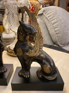 Winged Griffin Bronze Bookend