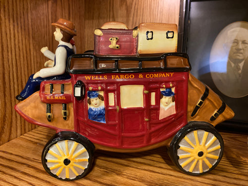 Vintage Wells Fargo Stagecoach Cookie Jar
