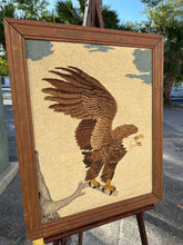 Framed Vintage Folk Art Eagle Needlepoint