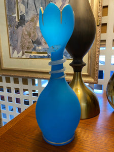 Czech Art Glass Snake Vase