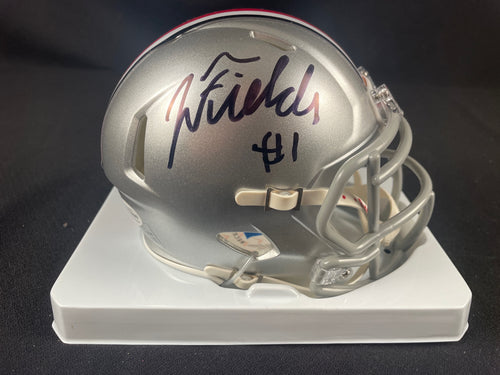 Justin Fields Ohio State University Signed Riddell Mini Helmet