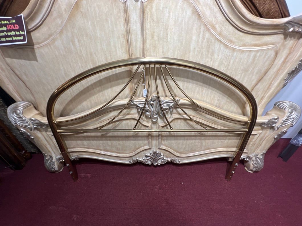 Queen Brass Bed with Head, Foot and Frame