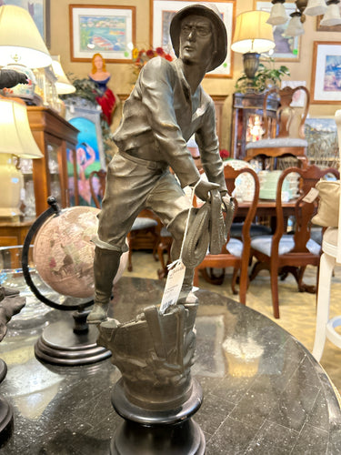 La Peche Fisherman Bronze Statue