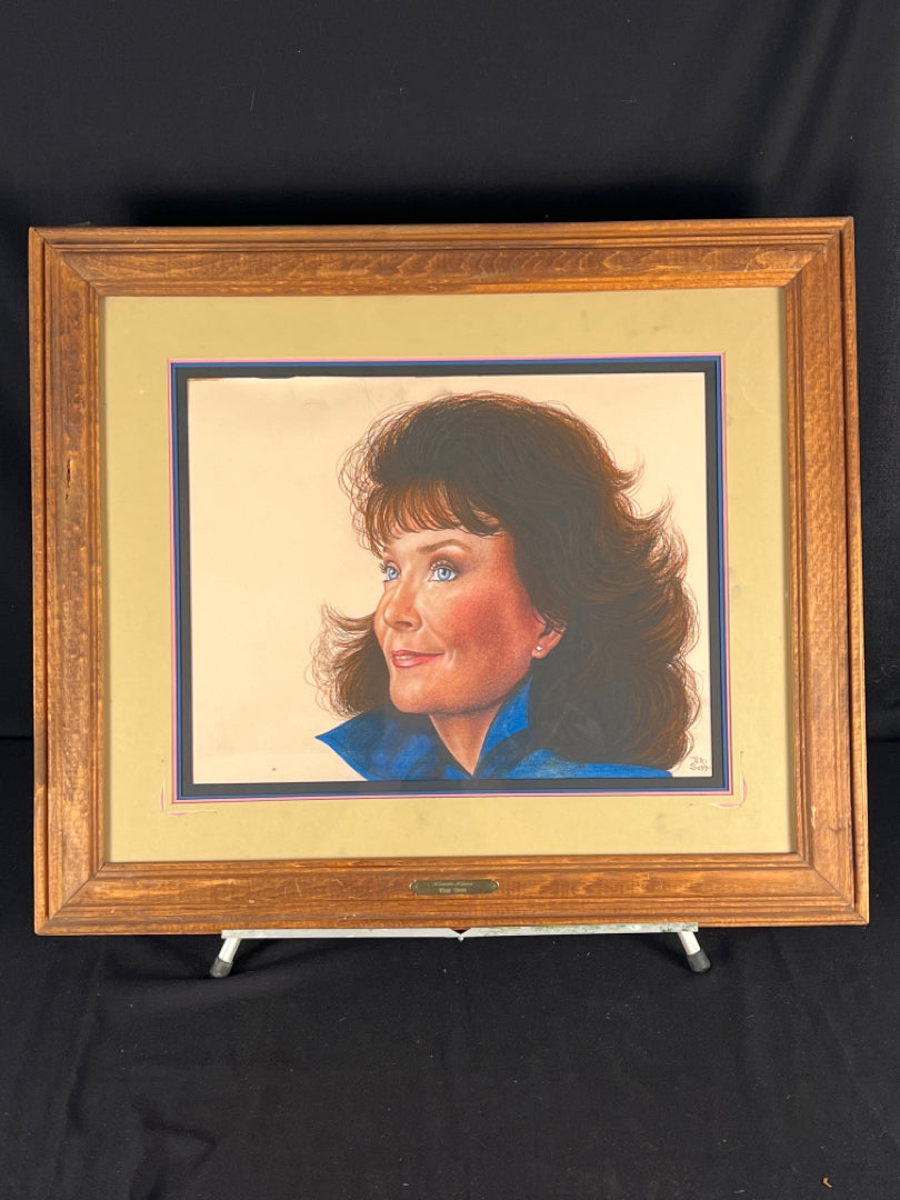 Teri Sodd Colored Pencil Loretta Lynn Portrait, Commissioned And Owned By Loretta Lynn