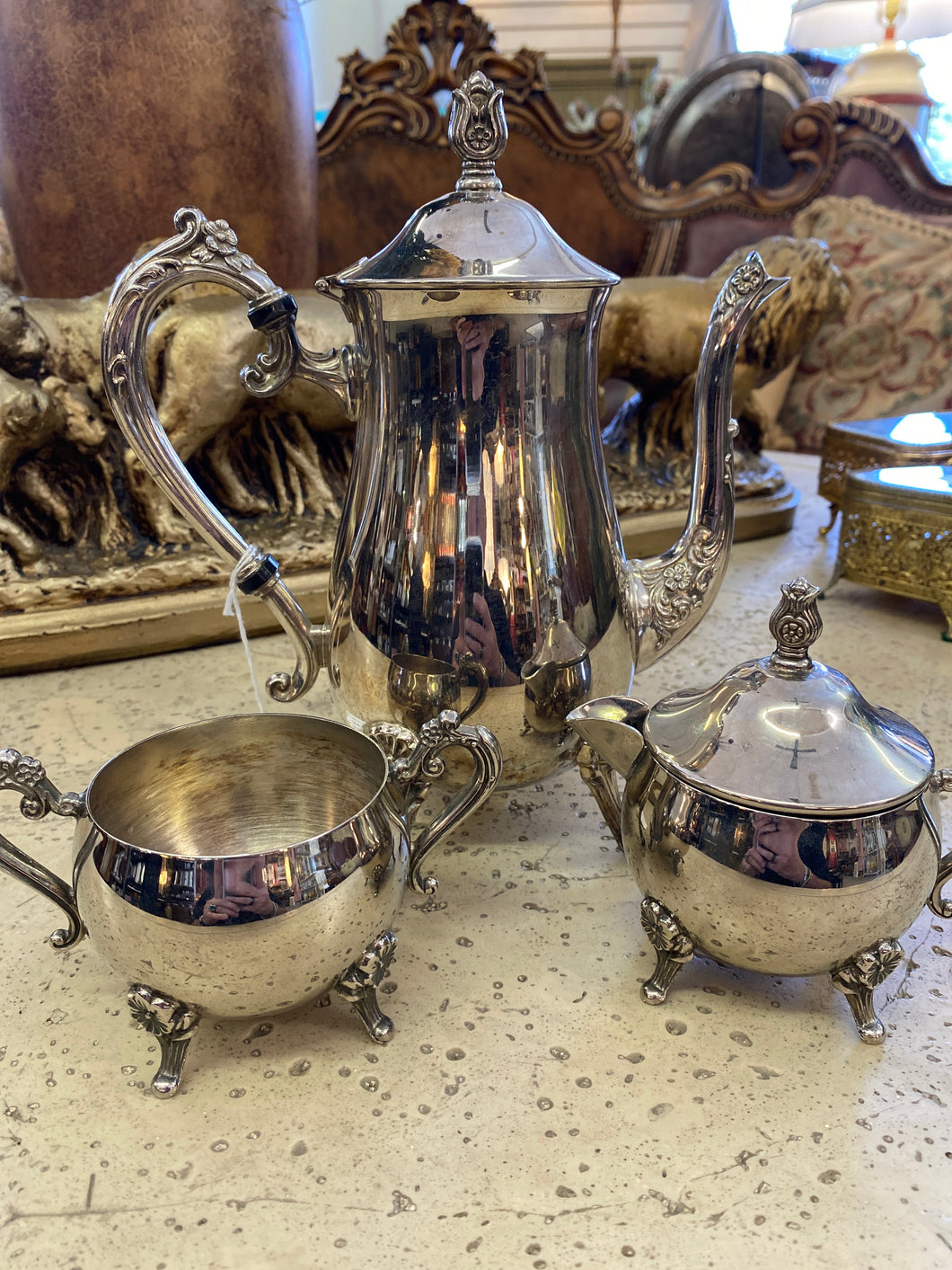 3 Pc. Silver Plated Coffee Set