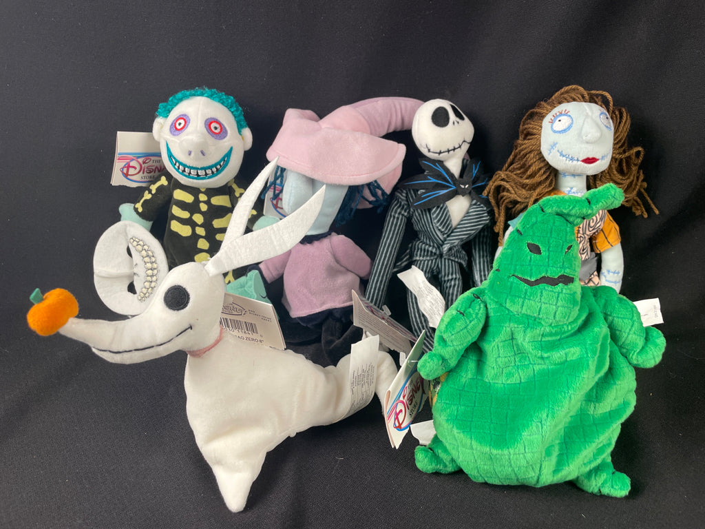 Nightmare Before Christmas Complete Set of 6 Disney Store Plush