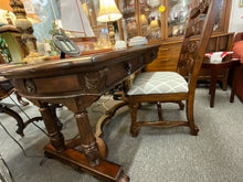 Ornate Carved Desk With Chair