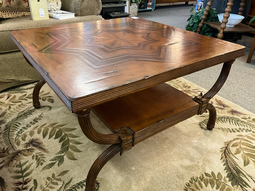 Wood Star Inlay Coffee Table