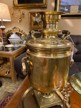 Antique Brass Coffee Urn With Tray