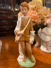 Vintage Porcelain Boy With Lamb Figurine
