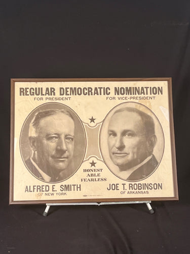 Alfred E. Smith & Joe T. Robinson Regular Democratic Nomination Poster