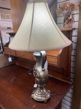 Metal Table Lamp WIth Linen Shade