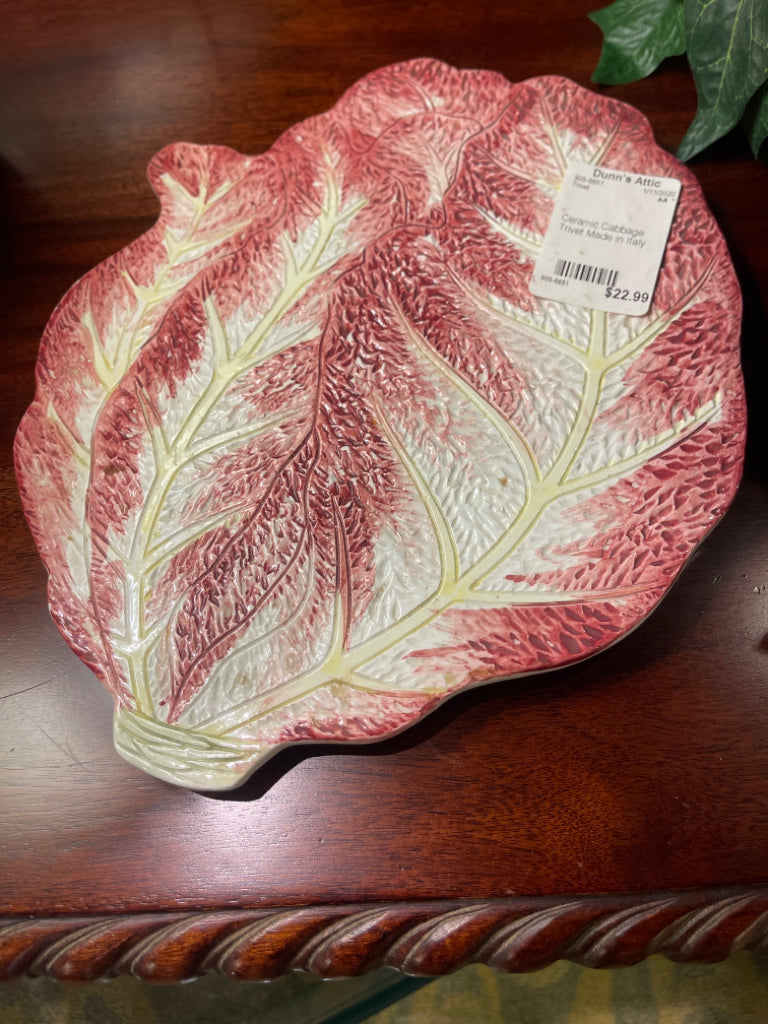 Ceramic Cabbage Trivet Made in Italy
