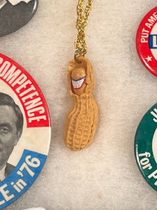 Set of 19 Jimmy Carter Pins With Peanut Pendants