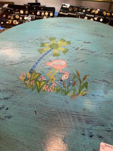 Teal Flamingo Occasional Table