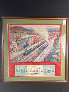 Pennsylvania Railroad Grif Teller w/ Antique Calendar