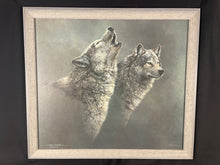 Signed Print of Howling Wolves