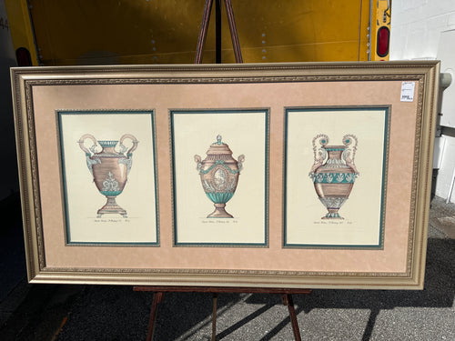 Tripple Panned Print of Vases