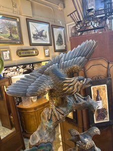 Hand Carved Eagles Statue