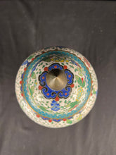 Vintage Chinese Cloisonne Urn With Lid