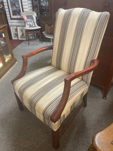 Upholstered Wood Arm Chair