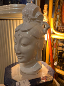 White Ceramic Asian Head Lamp