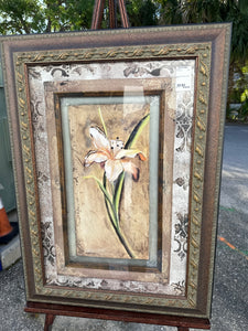 Large Gold Framed Flower Print
