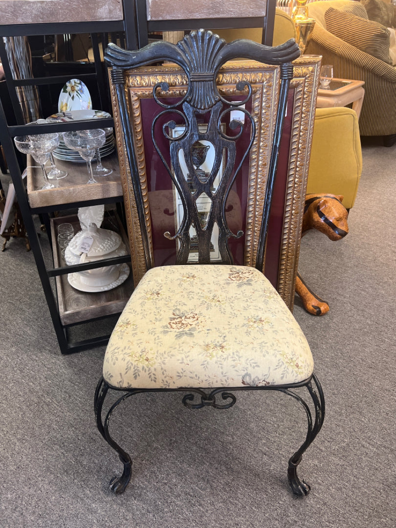 vintage wrought iron dining chairs